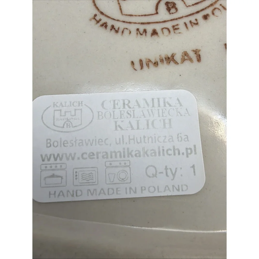Kalich Polish Pottery Plate Boleslawiec Square 7